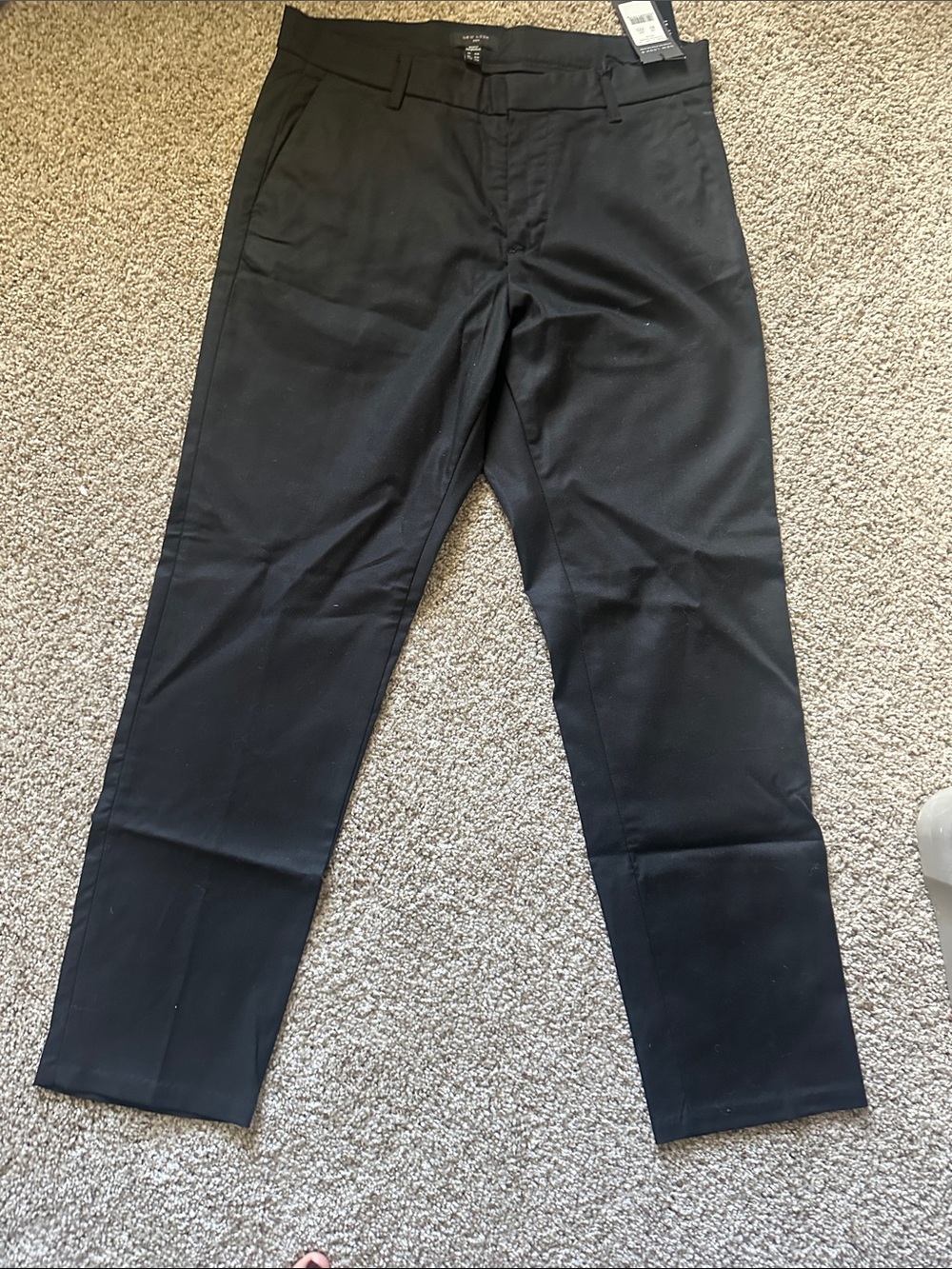 New Look Men's Black Slim Dress Trousers